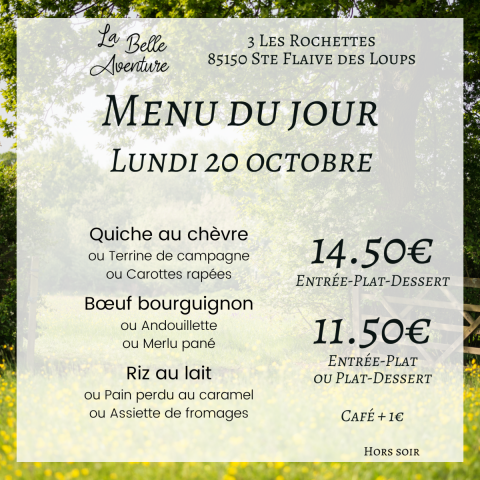 Lundi 20/10/2025