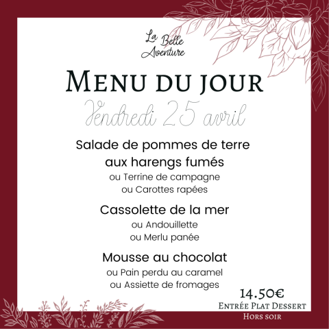 Vendredi 25/04/2025