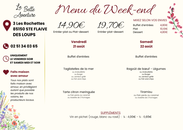 Le 21 et 22 ao�t 2026