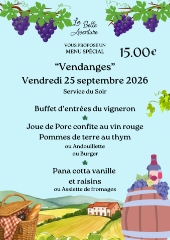 Soir�e du Vendredi 25 septembre 2026