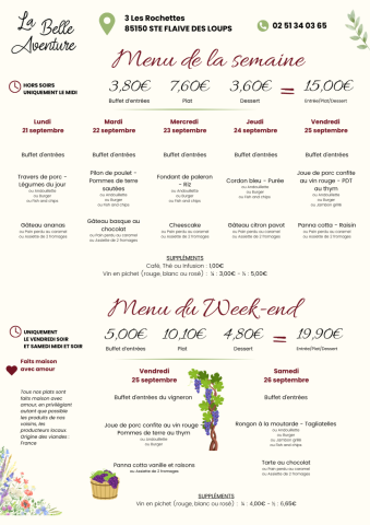 Du 21 au 26 septembre 2026