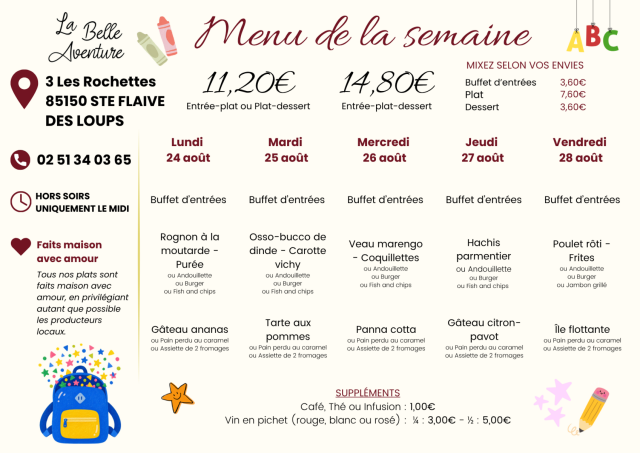 Du 24 au 28 ao�t 2026
